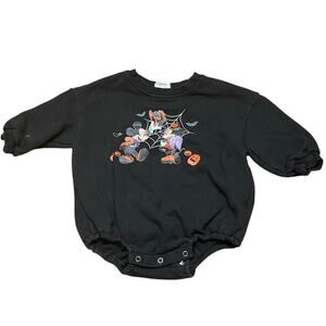Disney Halloween Bubble Sweatshirt Long Sleeve Mickey Minnie Medium 6-9 mths